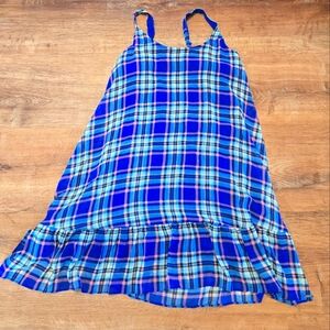Hollister Blue Plaid Mini Dress